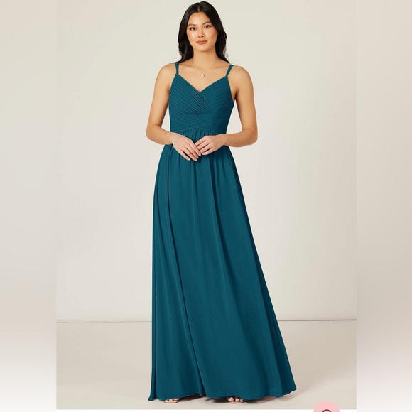 Azazie Alani Dress in Ink Blue NWT - Picture 2 of 5